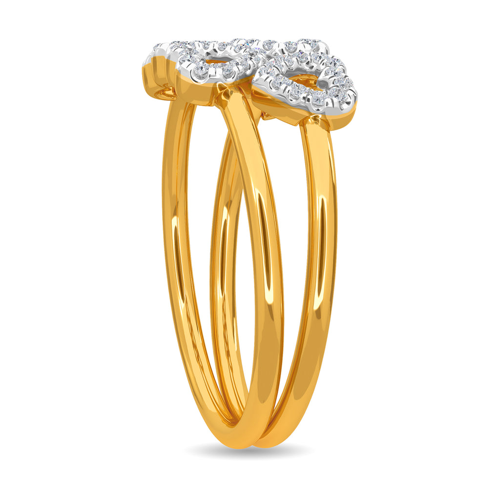 Two Layered Heart Ring