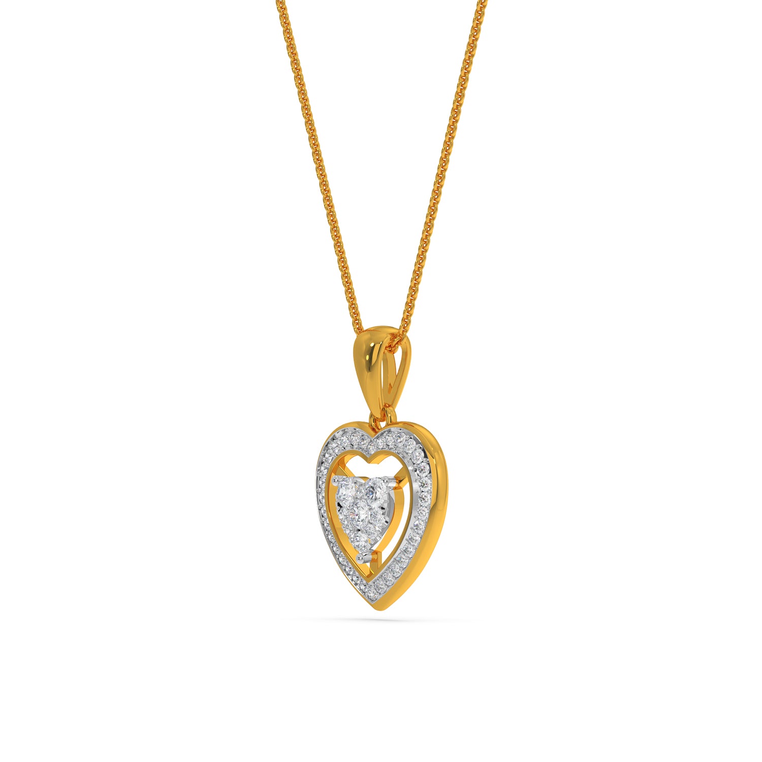 Solitaire Heart Pendant