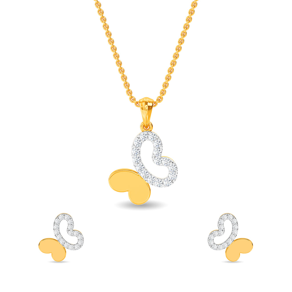 Bijou Butterfly Pendant Set