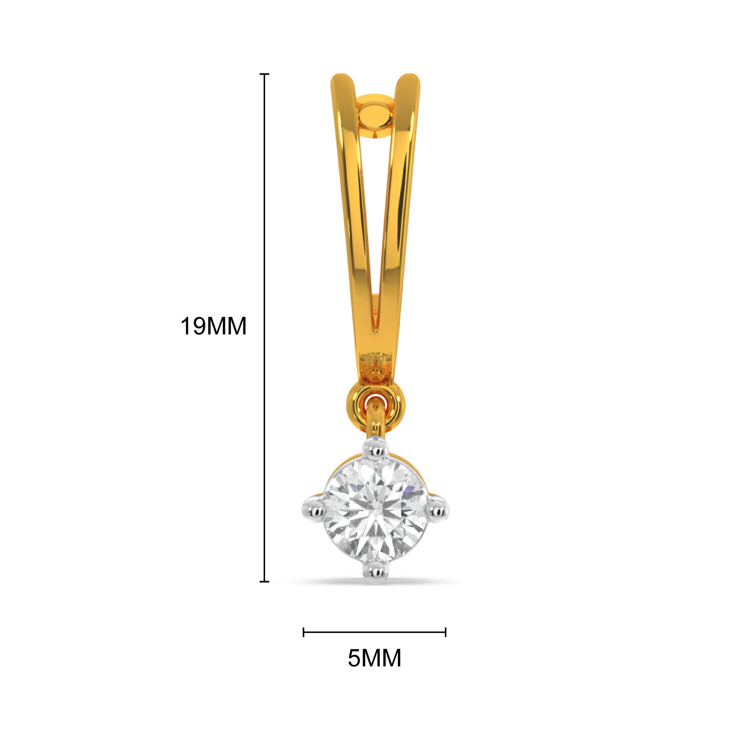 Samantha Solitaire Earring