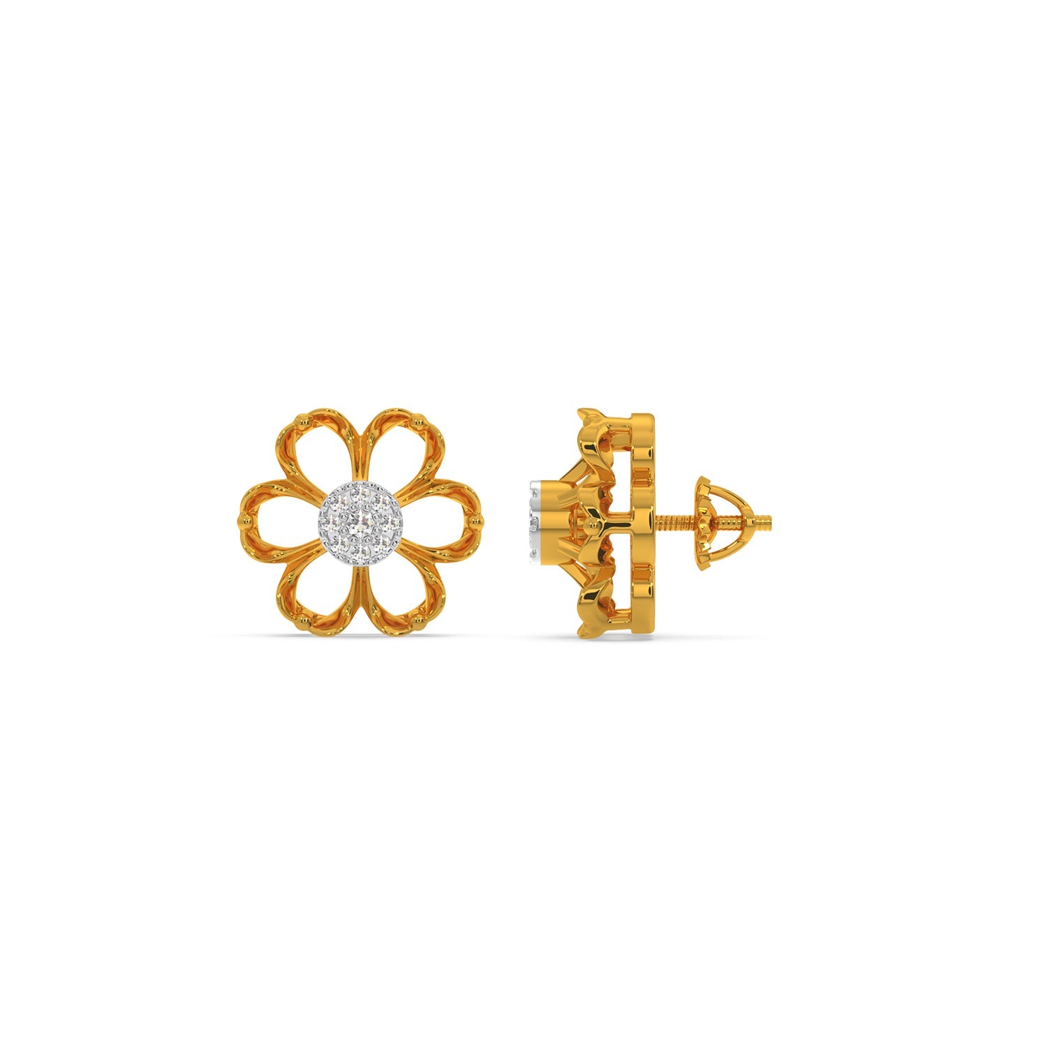 Simple Flower Pendant Set