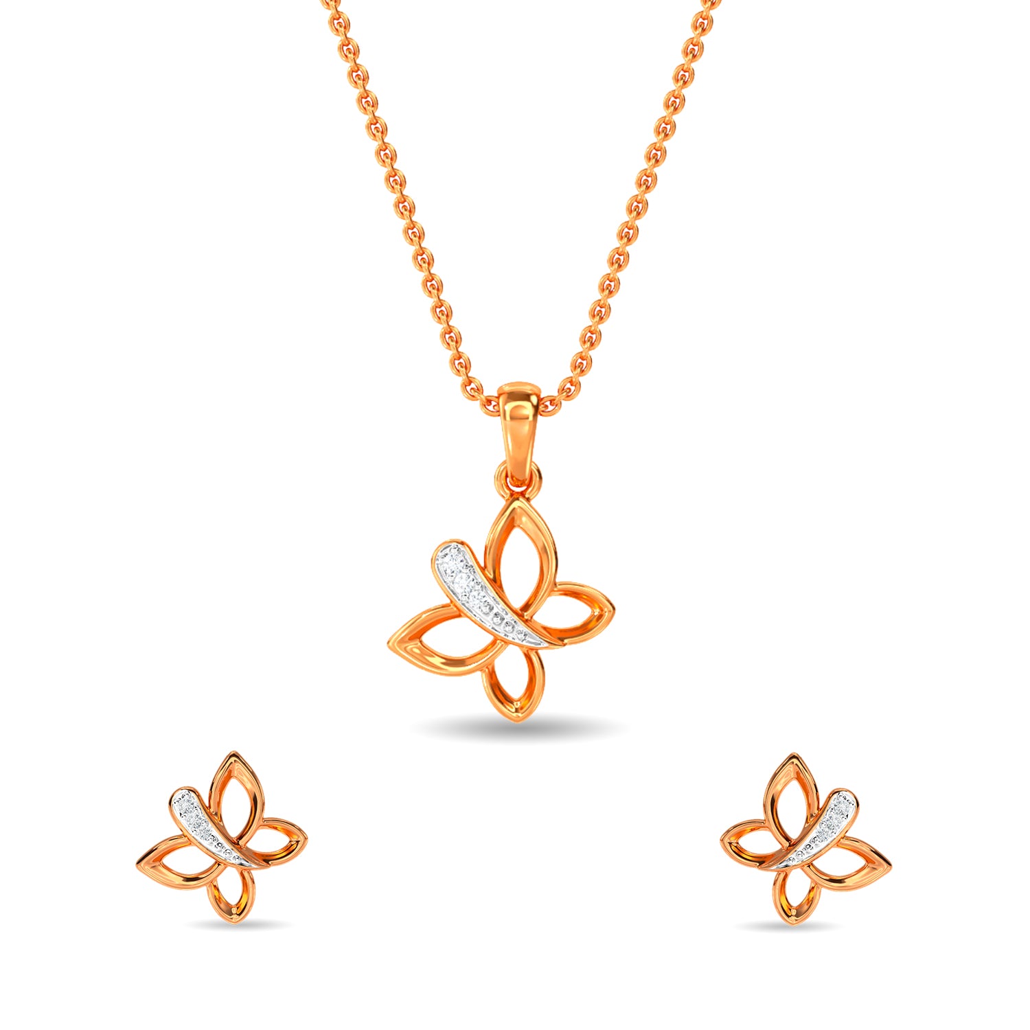 Happy Butterfly Pendant Set