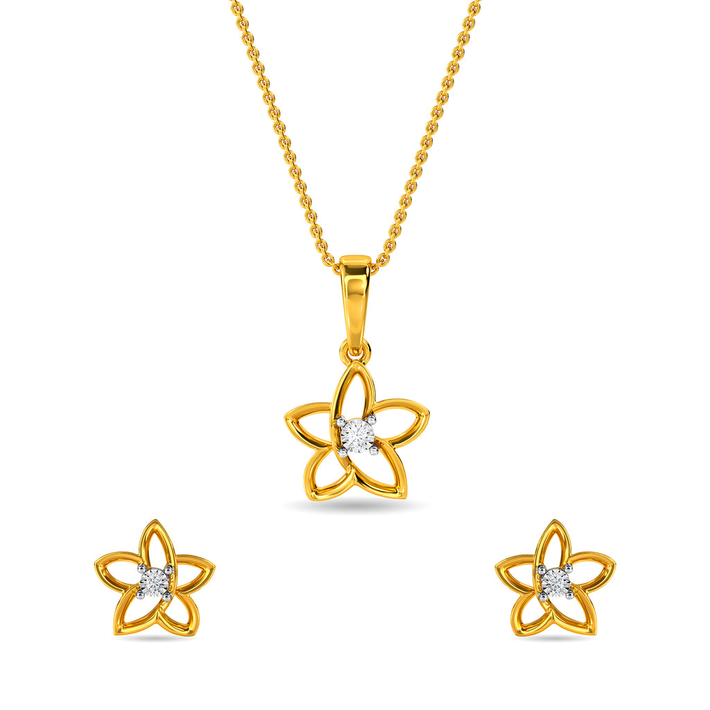 Classic Flower Pendant Set