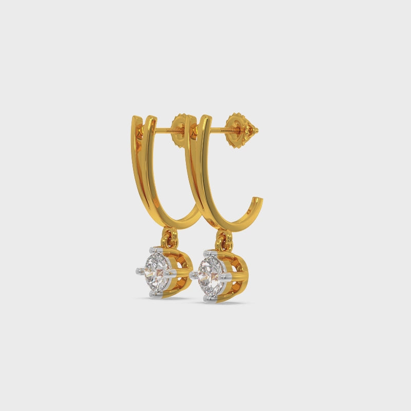 Samantha Solitaire Earring