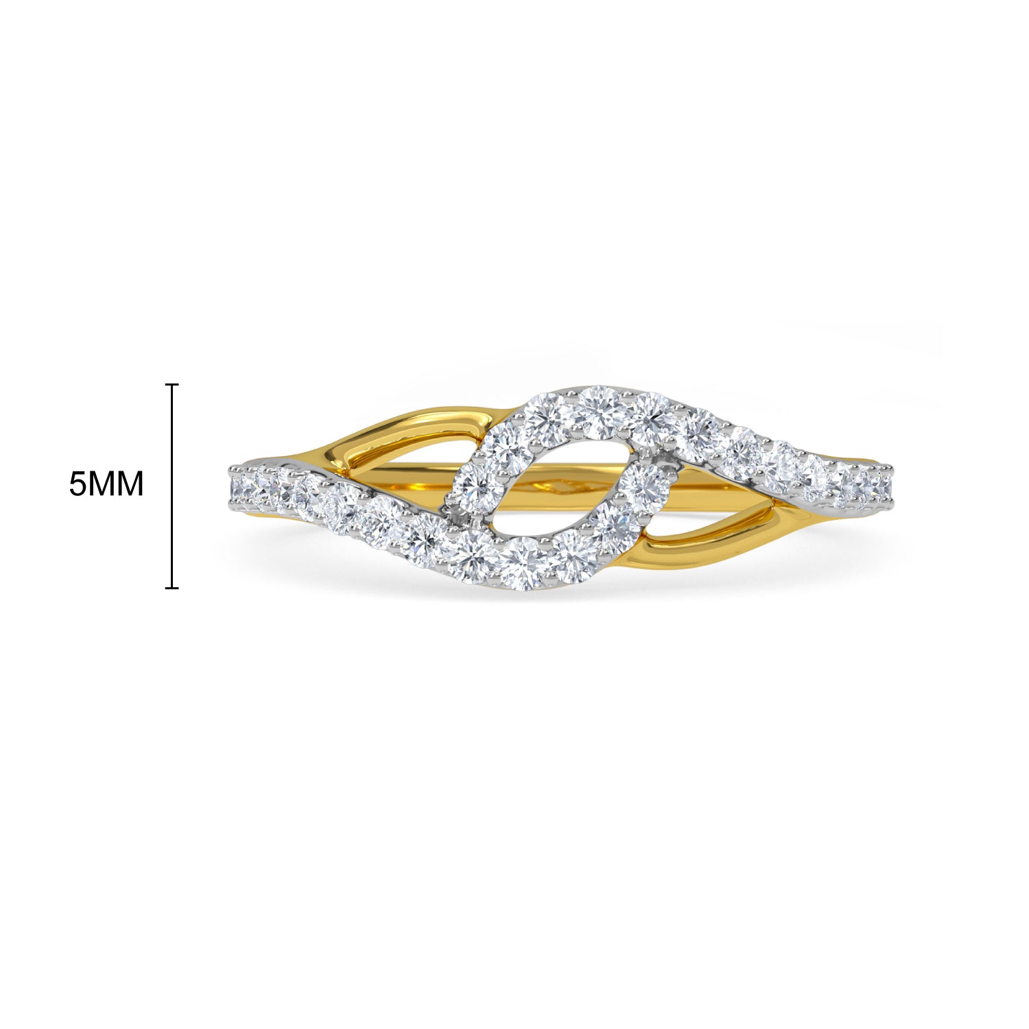 Shining Twist Diamond Ring