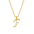 Alphabet F Diamond Pendant