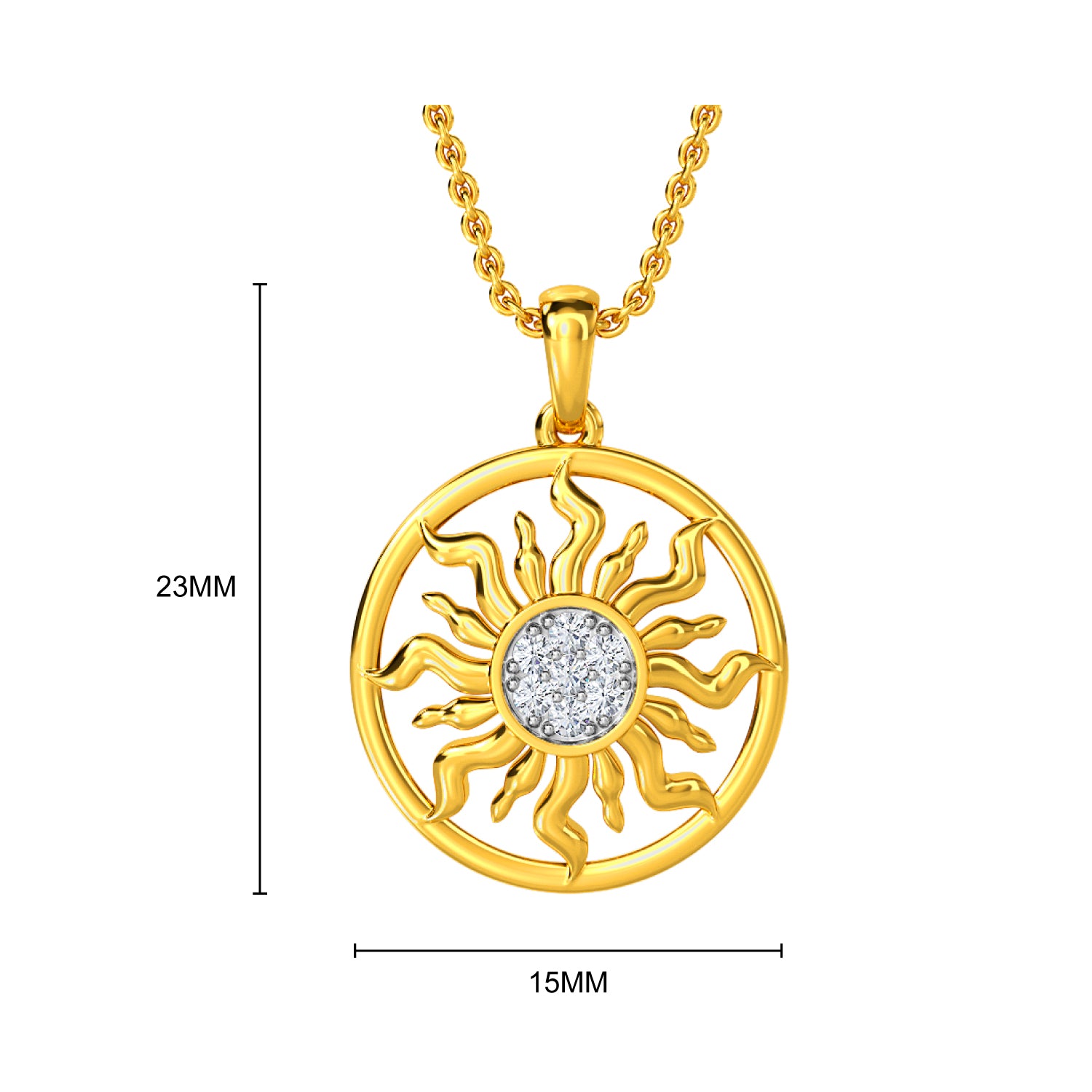 Sun Diamond Pendant