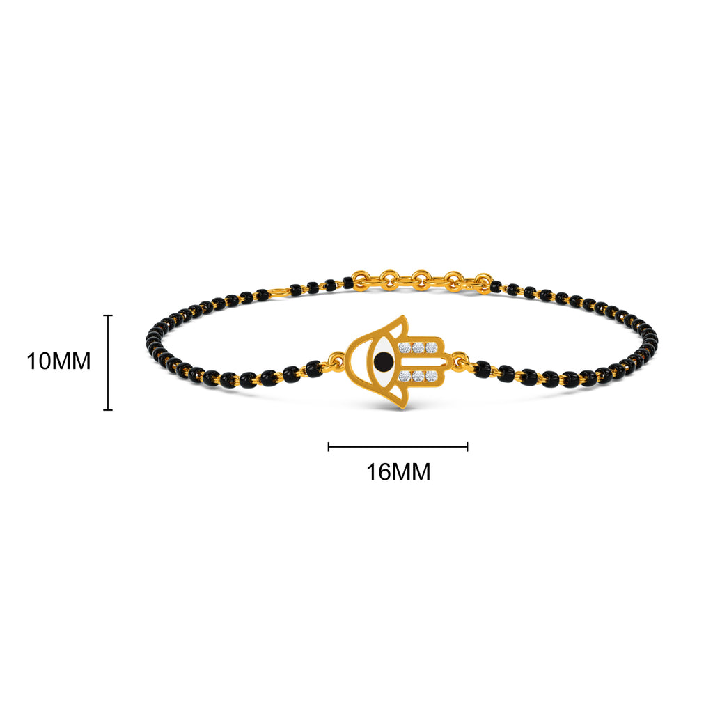 Venika Evil Eye Mangalsutra Diamond Bracelet