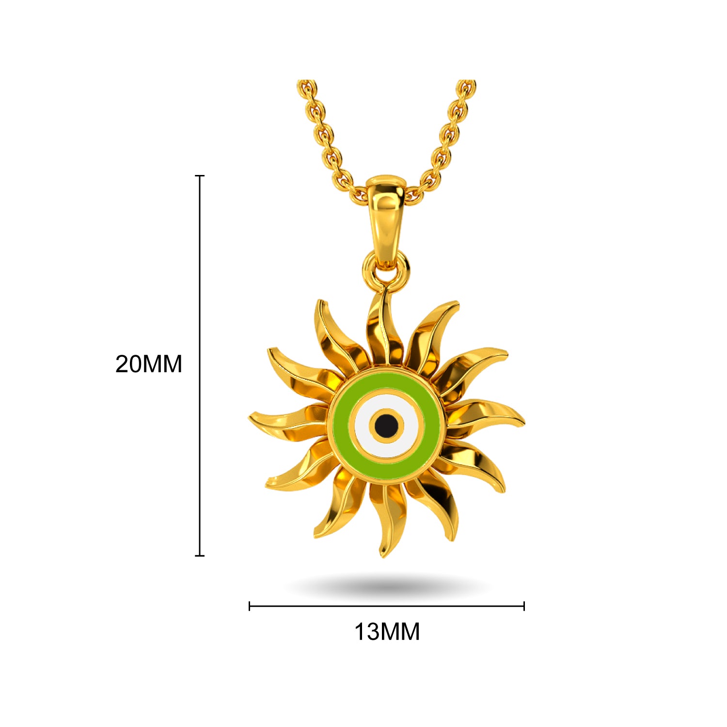 Hamit Evil Eye Gold Pendant