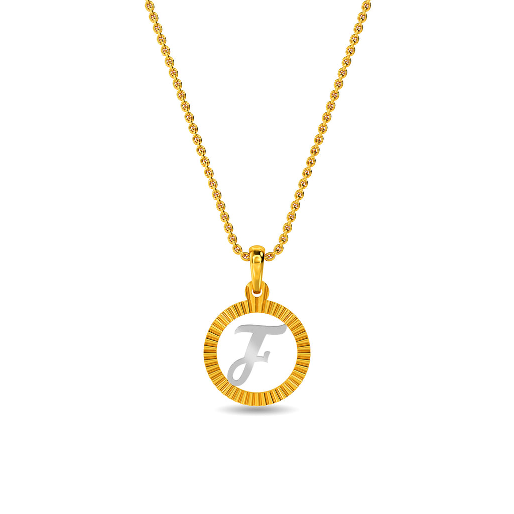 Initial F Gold Pendant