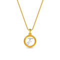 Initial F Gold Pendant