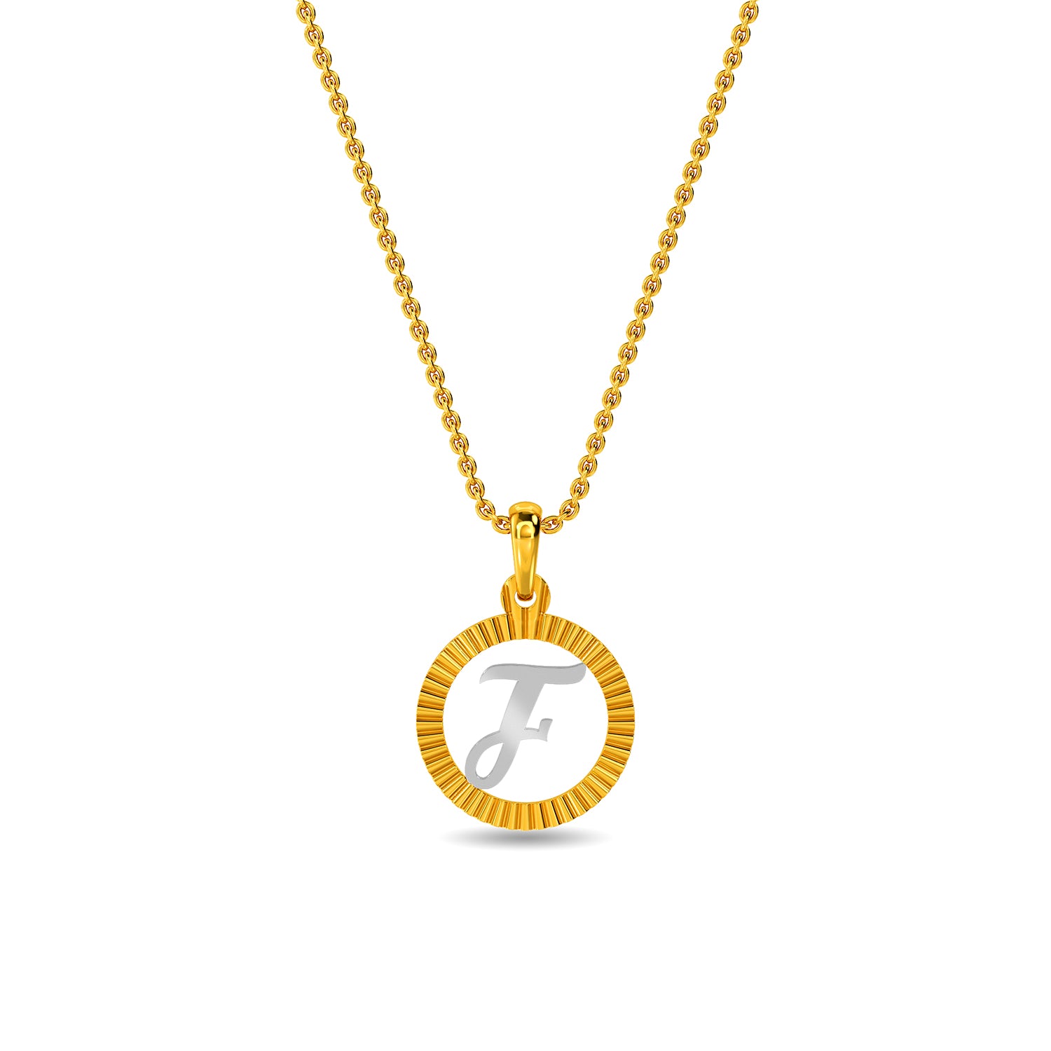 Initial F Gold Pendant