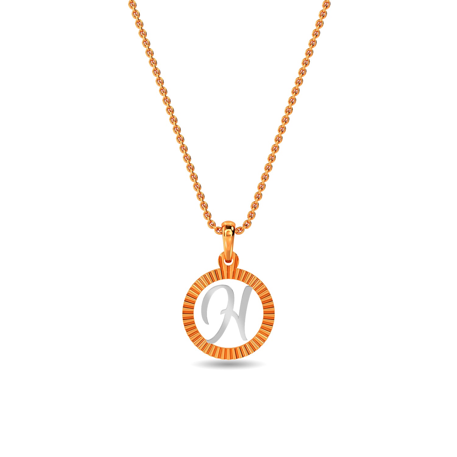 Initial H Gold Pendant