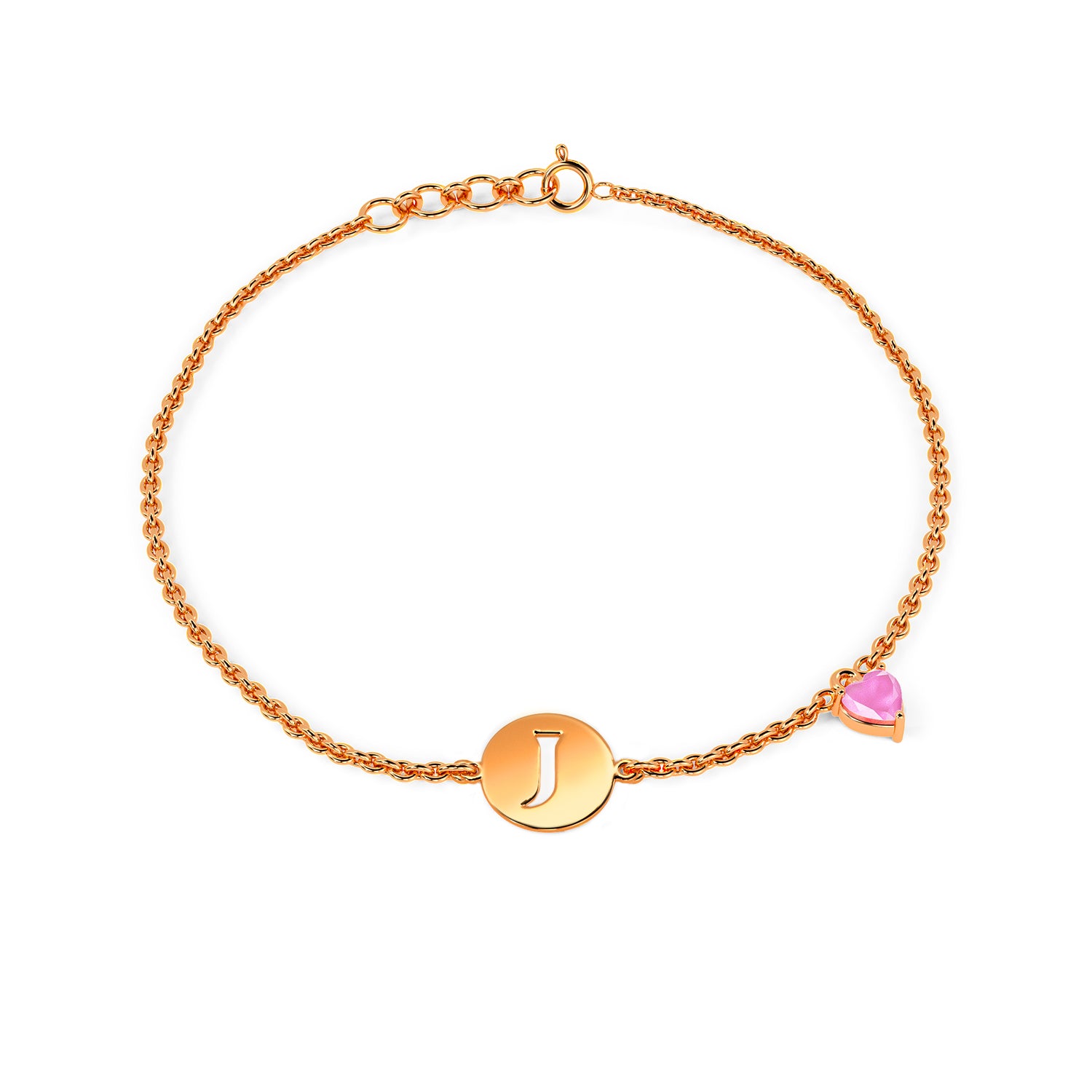 Initial J Gold Bracelet
