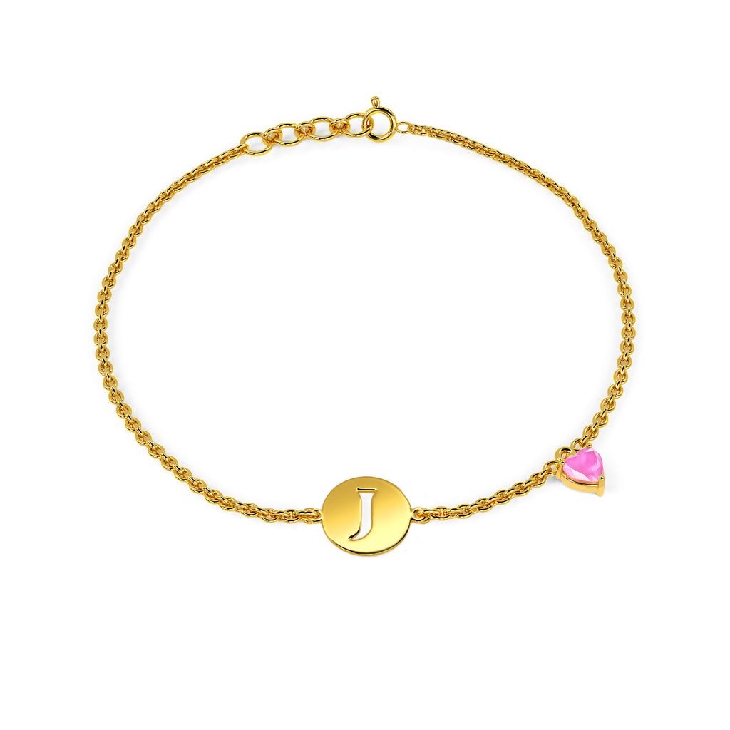 Initial J Gold Bracelet
