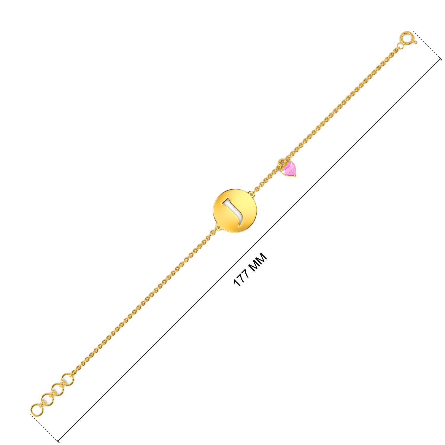 Initial J Gold Bracelet