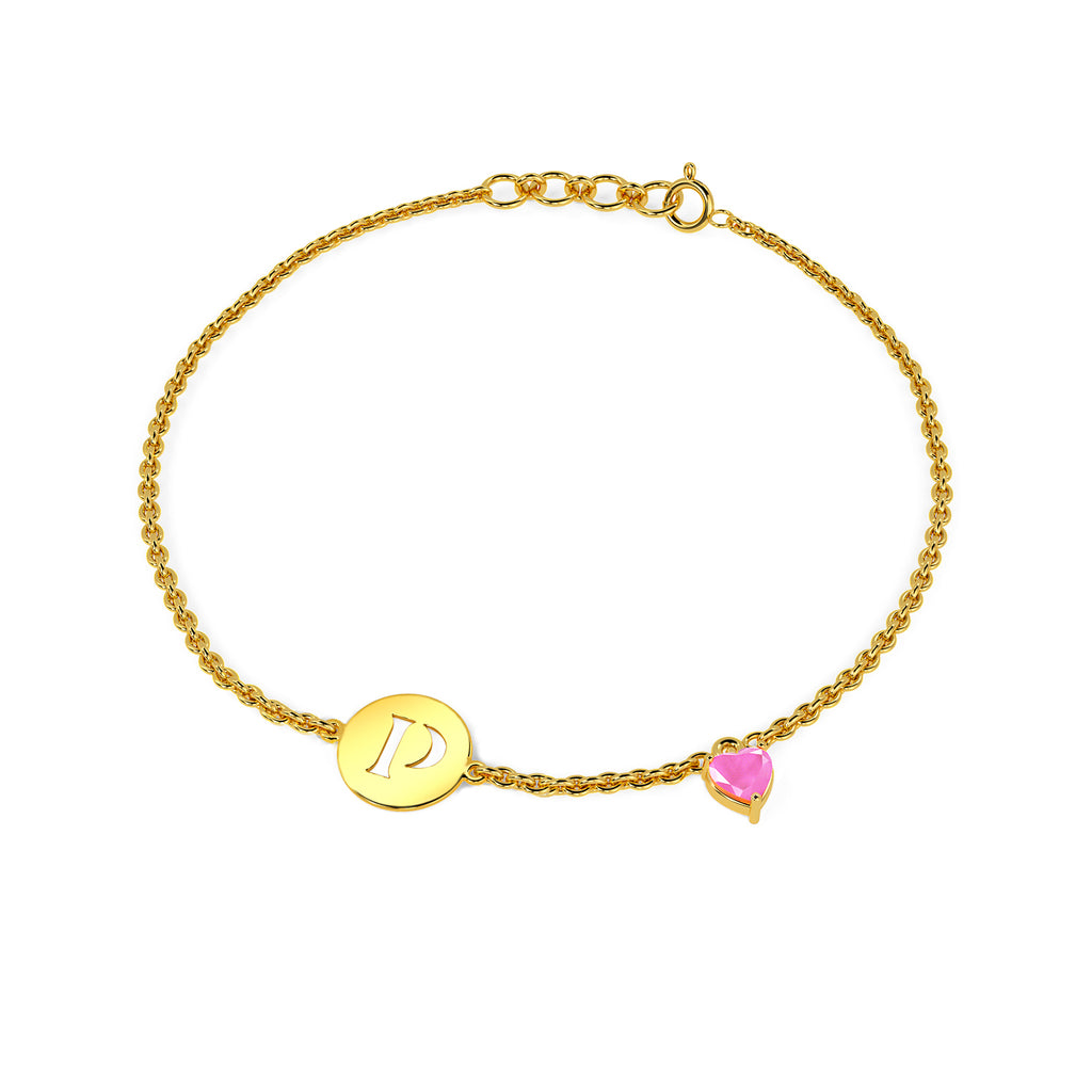 Initial P Gold Bracelet