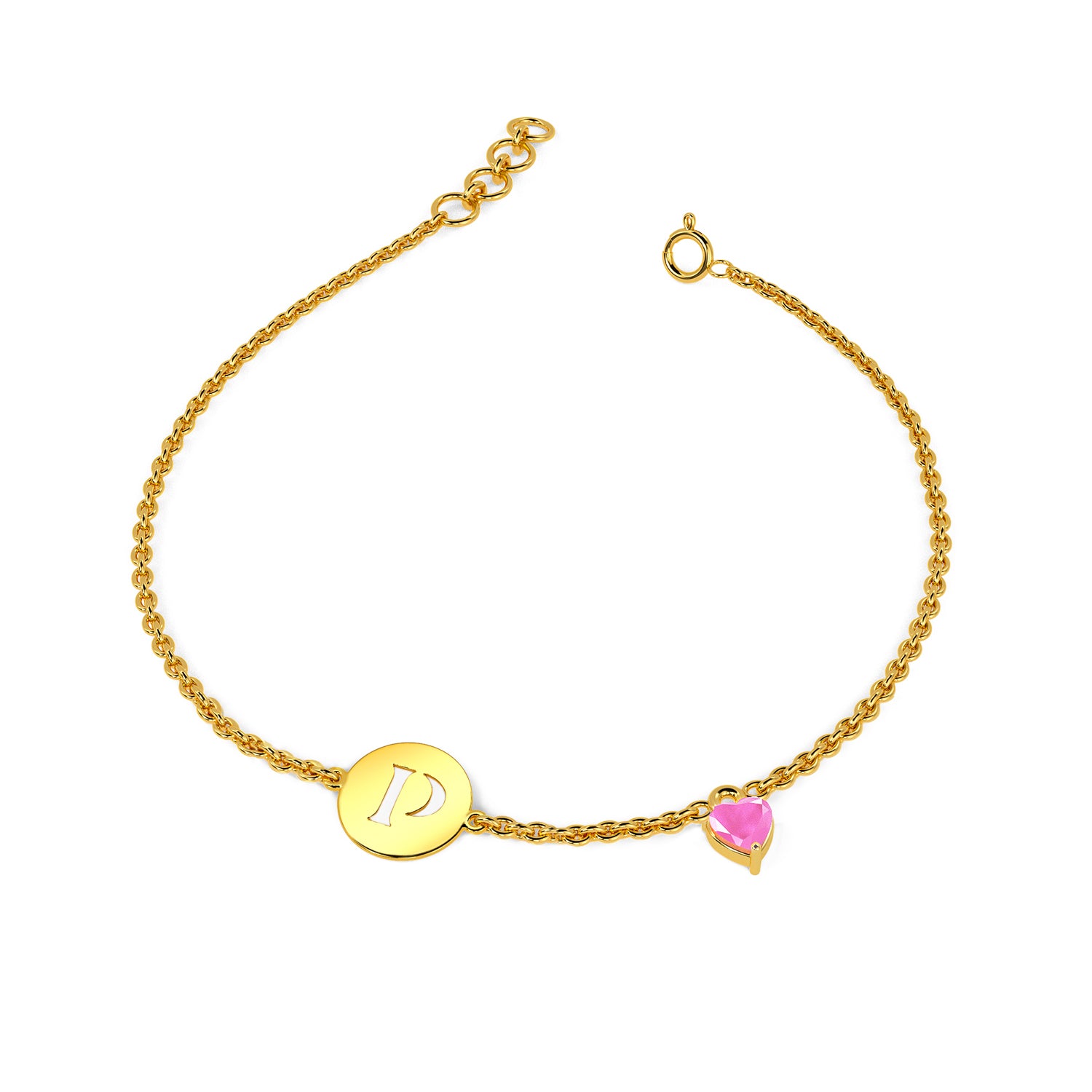 Initial P Gold Bracelet